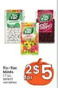 Albertsons Tic-Tac Mints offer