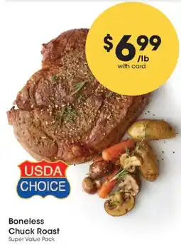 Smith's Usda choice boneless chuck roast offer