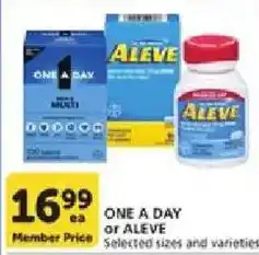 Vons One A Day or Aleve offer