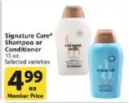 Vons Signature Care Shampoo or Conditioner offer