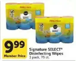 Vons Signature SELECT Disinfecting Wipes offer
