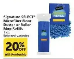 Vons Signature Select Microfiber Floor Duster or Roller Map Refills offer