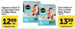 Vons Signature Select 7x Baby Wipes offer