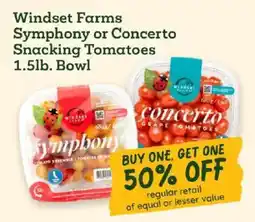Sprouts Farmers Market Windset Farms Symphony or Concerto Snacking Tomatoes offer
