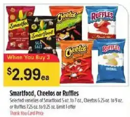 Bashas' Smartfood, Cheetos or Ruffles offer