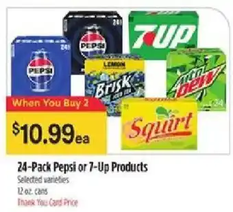 24-Pack Pepsi or 7-Up Products