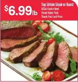 Bashas' Top Sirloin Steak or Roast offer