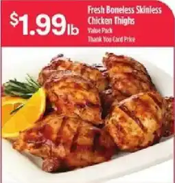 Bashas' Fresh Boneless Skinless Chicken Thighs offer