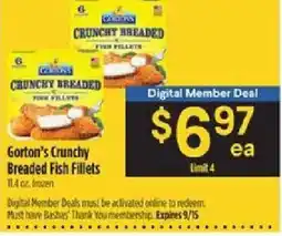 Bashas' Gorton's Crunchy Breaded Fish Fillets offer