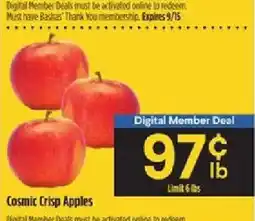 Bashas' Cosmic Crisp Apples offer