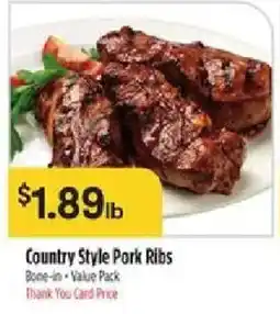 Bashas' Country Style Pork Ribs offer