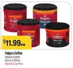 Bashas' Folgers Coffee offer