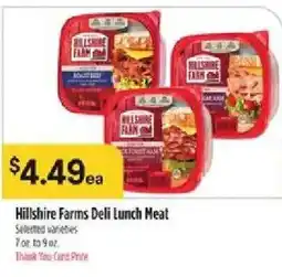 Bashas' Hillshire Farms Deli Lunch Meat offer
