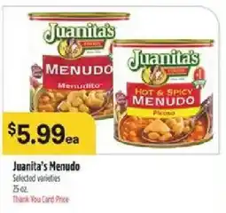 Bashas' Juanita's Menudo offer