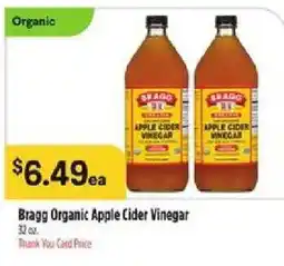 Bashas' Bragg Organic Apple Cider Vinegar offer