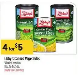Bashas' Libby's Canned Vegetables offer