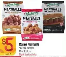Bashas' Rosina Meatballs offer