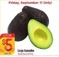 Bashas' Large Avocados offer