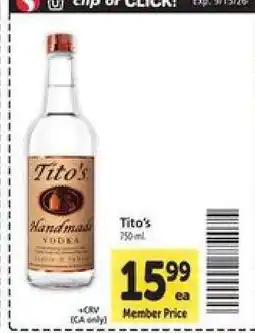 Safeway Tito's offer