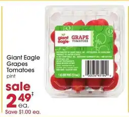 Giant Eagle Giant Eagle Grapes Tomatoes offer