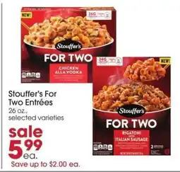 Giant Eagle Stouffer's For Two Entrees offer