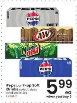 Albertsons Pepsi, or 7-up Soft Drinks offer