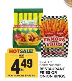 Food Lion Restaurant Fries or Onion Rings offer