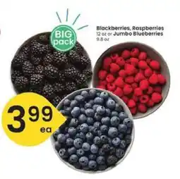 Albertsons Blackberries, Raspberries or Jumbo Blueberries offer