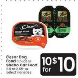 Albertsons Cesar Dog Food or Sheba Cat Food offer