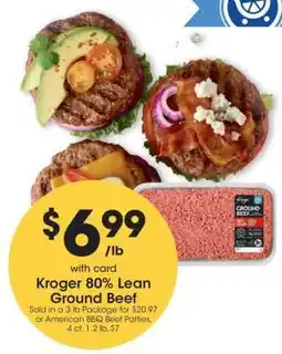 Kroger Kroger 80% Lean Ground Beef offer