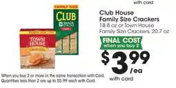 Kroger Club House Family Size Crackers offer
