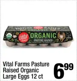 Super King Markets Vital Farms Pasture Raised Organic Large Eggs 12 ct offer