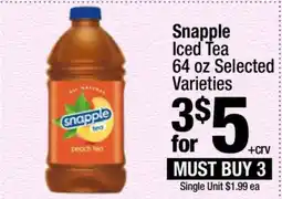 Super King Markets Snapple Iced Tea offer