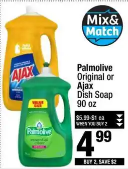 Super King Markets Palmolive Original or Ajax Dish Soap 90 oz offer