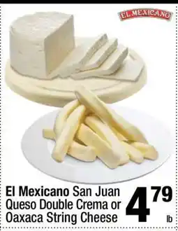 Super King Markets El Mexicano San Juan Queso Double Crema or Oaxaca String Cheese offer