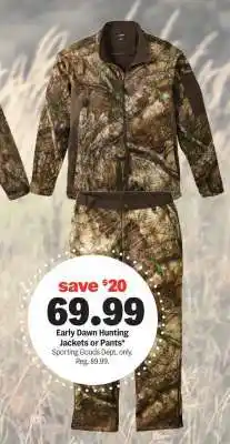 Meijer Early Dawn Hunting Jackets or Pants offer
