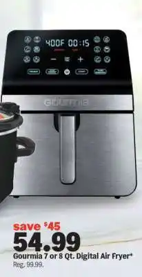 Meijer Gourmia 7 or 8 Qt. Digital Air Fryer offer
