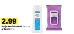 Meijer Meijer Feminine Wash or Wipes offer