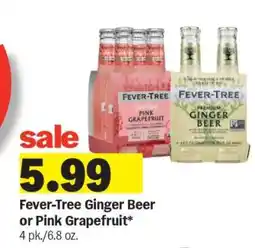 Meijer Fever-Tree Ginger Beer or Pink Grapefruit offer