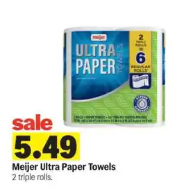 Meijer Meijer Ultra Paper Towels offer
