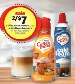 Meijer Coffee mate Creamers or Cold Foam Creamers offer