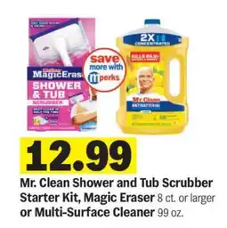 Meijer Mr. Clean Shower and Tub Scrubber Starter Kit, Magic Eraser or Multi-Surface Cleaner offer
