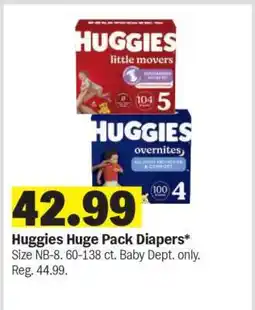 Meijer Huggies Huge Pack Diapers offer