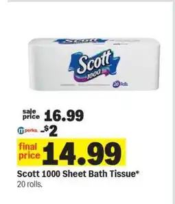 Meijer Scott 1000 Sheet Bath Tissue offer