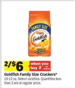Meijer Goldfish Family Size Crackers offer