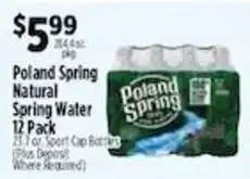 Pioneer Supermarkets Poland Spring Natural Spring Water offer