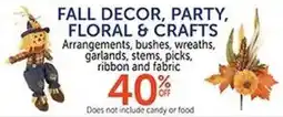 Hobby Lobby Fall decor, party, floral & crafts offer
