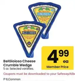 Albertsons BelGioioso Cheese Crumble Wedge offer