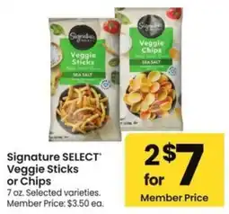 Albertsons Signature SELECT Veggie Sticks or Chips offer