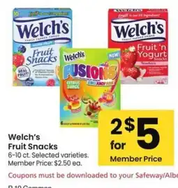 Albertsons Welch's Fruit Snacks offer